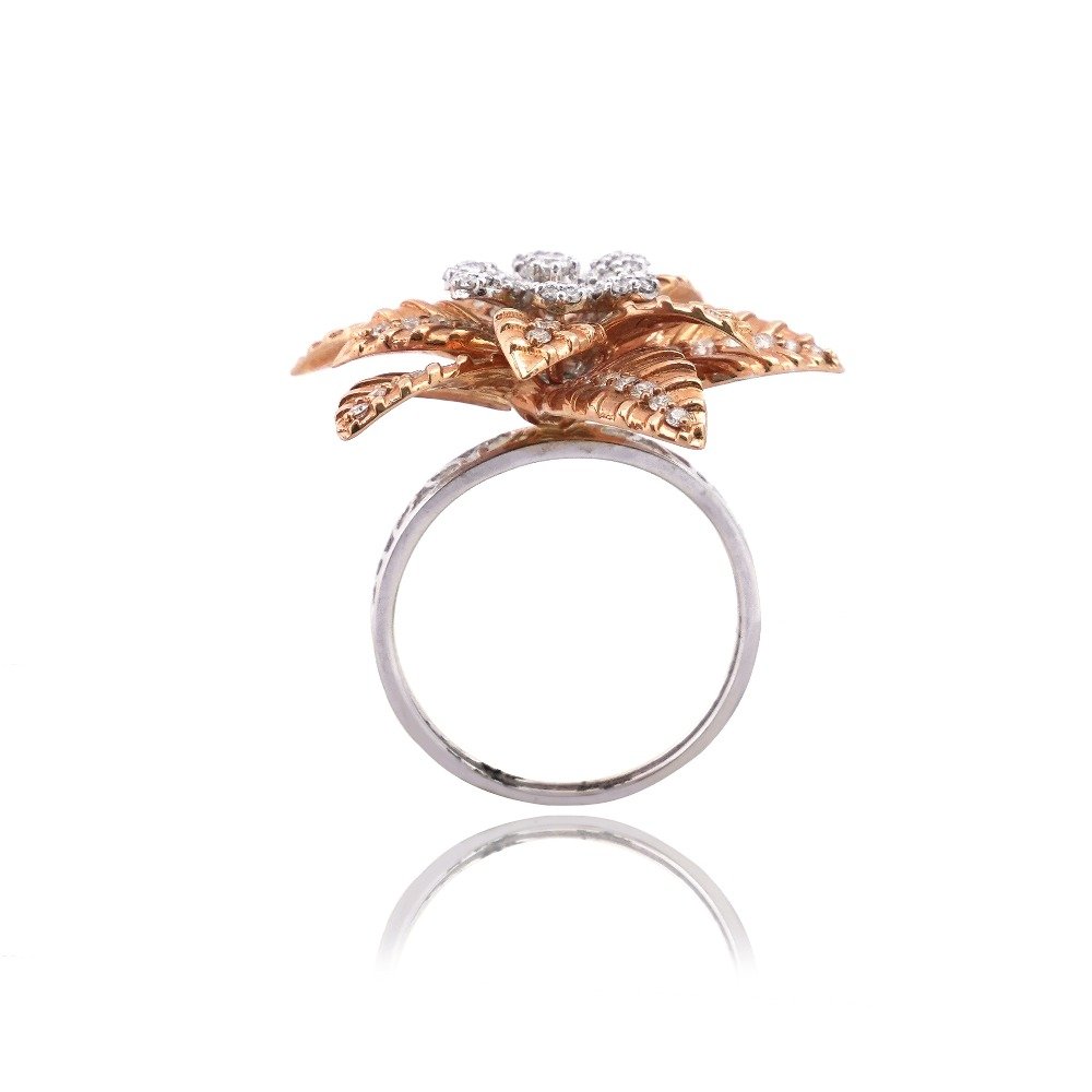 18KT Rose Gold Flower Design ring