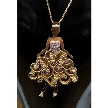 18K angel charm pendant chain by 