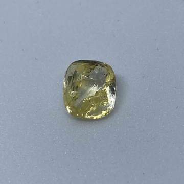 3.00ct cushion yellow yellow-sapphire-pukhraj by 