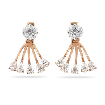 916 Gold Everstylish Design Diamond earring  by 