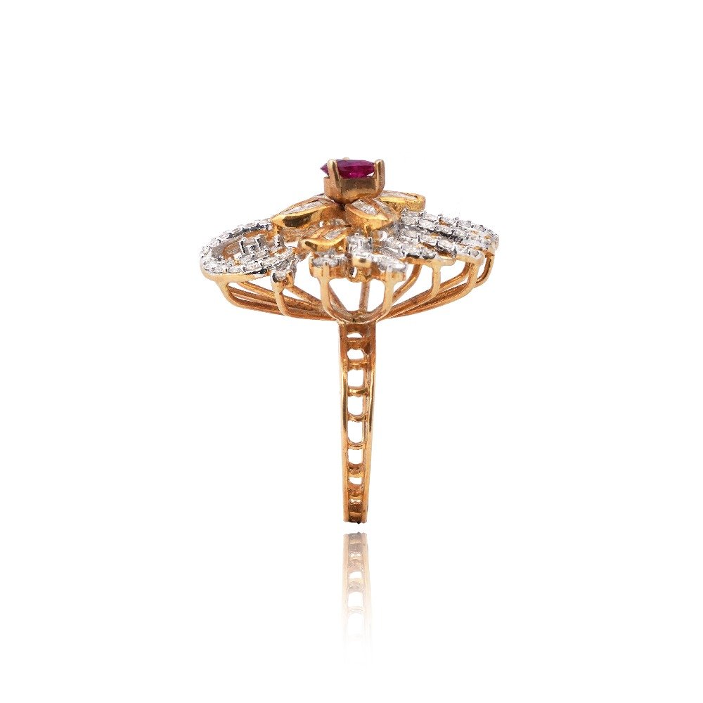 916 Gold Attractive Diamond Ring