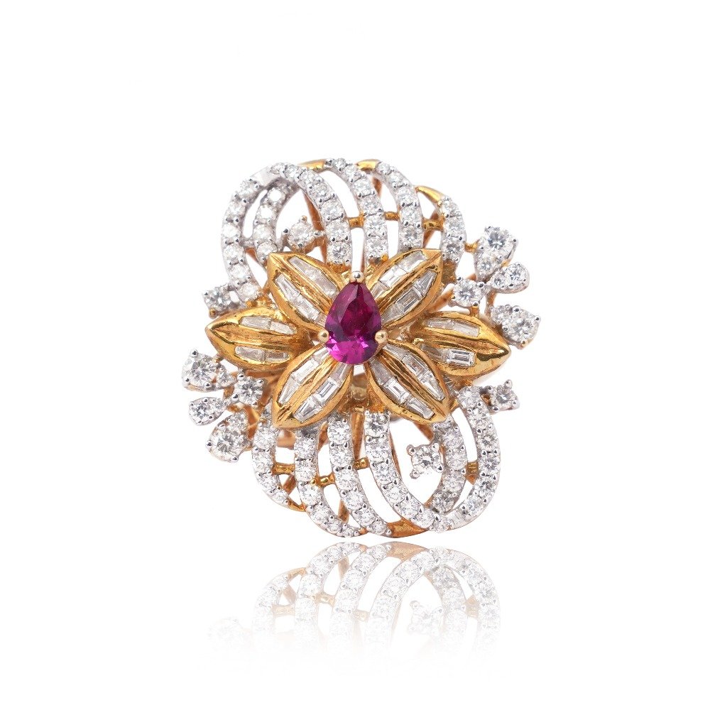 916 Gold Attractive Diamond Ring