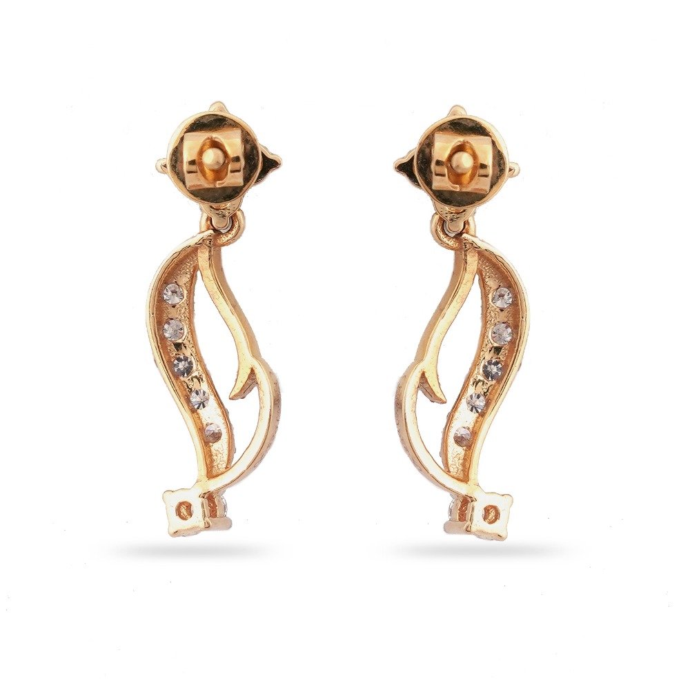 22KT Gold Elegant Design Diamond Earring 