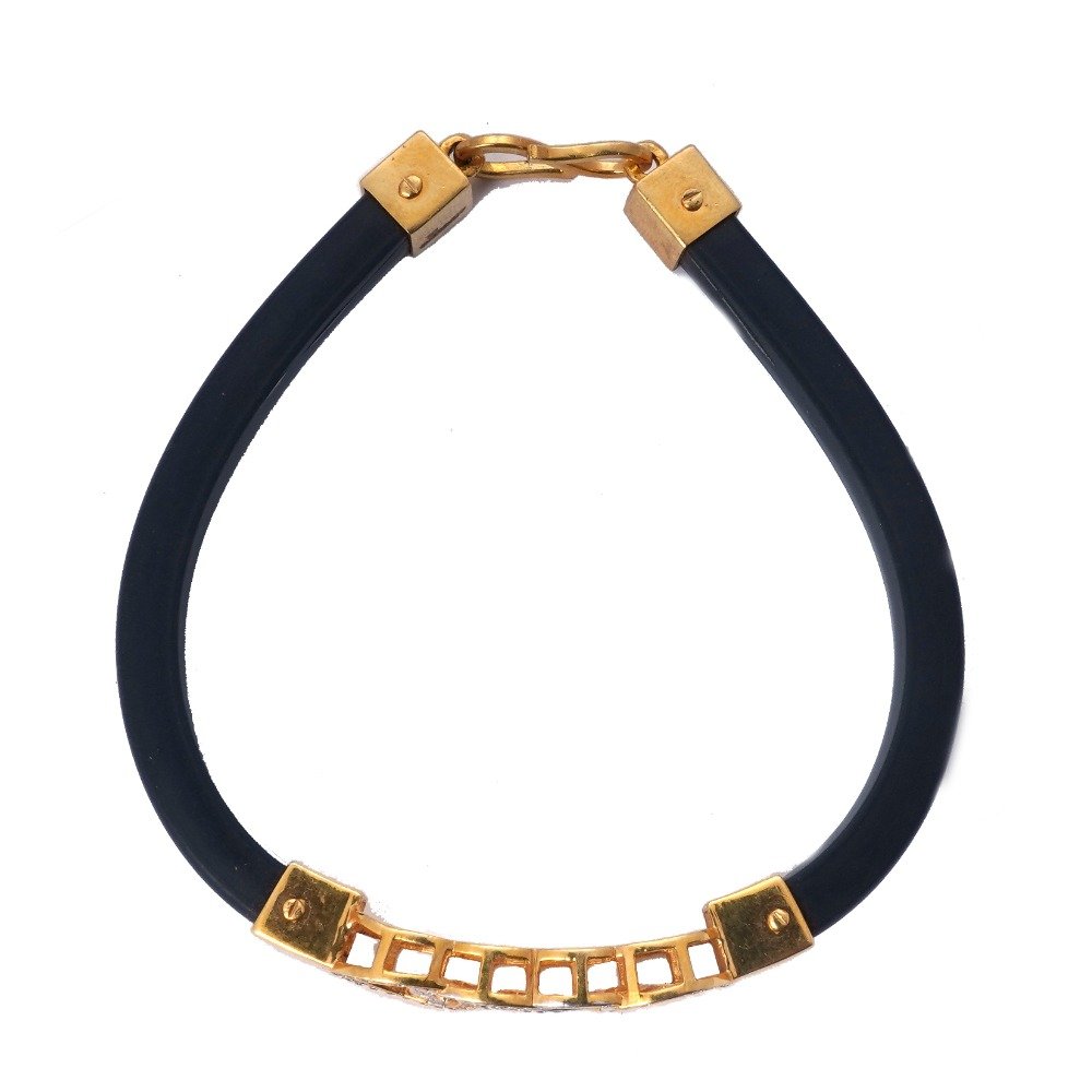 916 Gold Leather Belt Bracelet