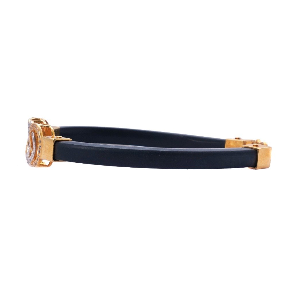 916 Gold Leather Belt Bracelet