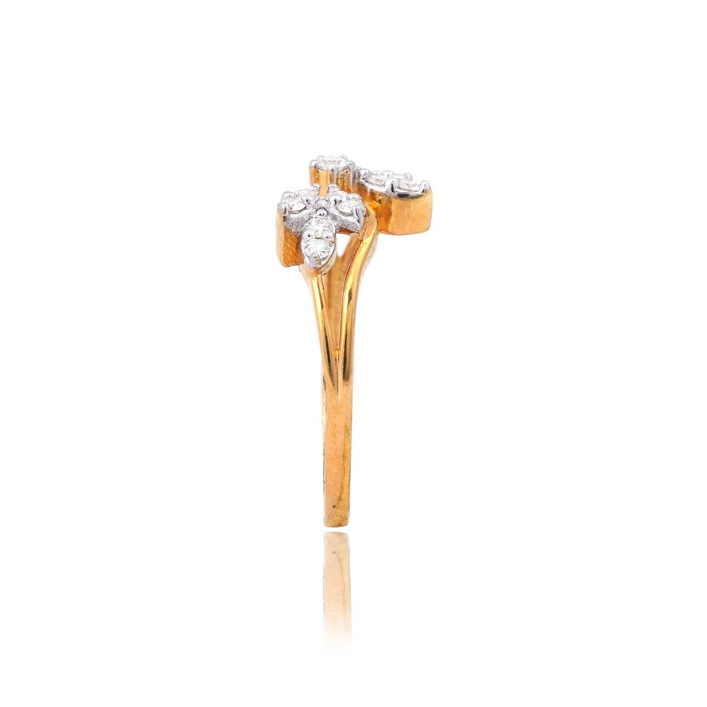 22K Gold Diamond Ring For Daily Wear