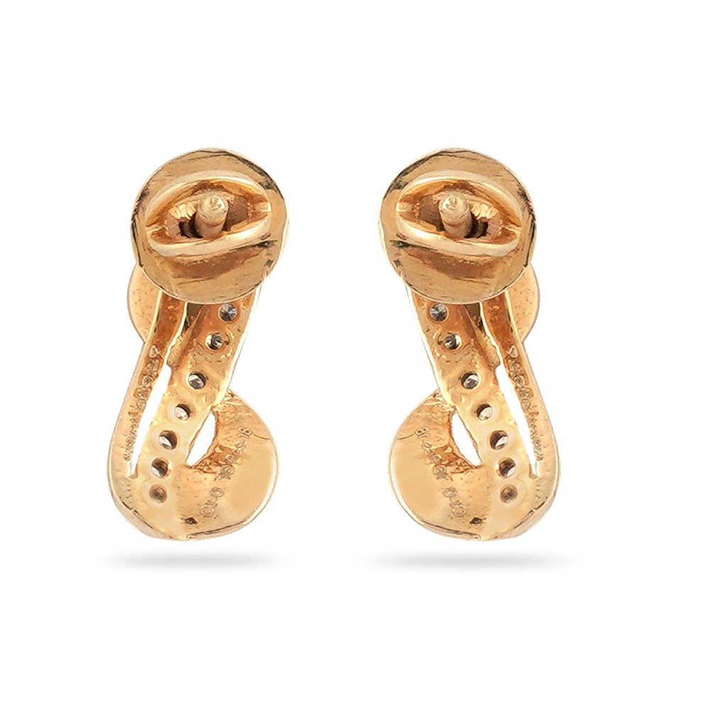 916 Gold Antique Diamond Design Earring 