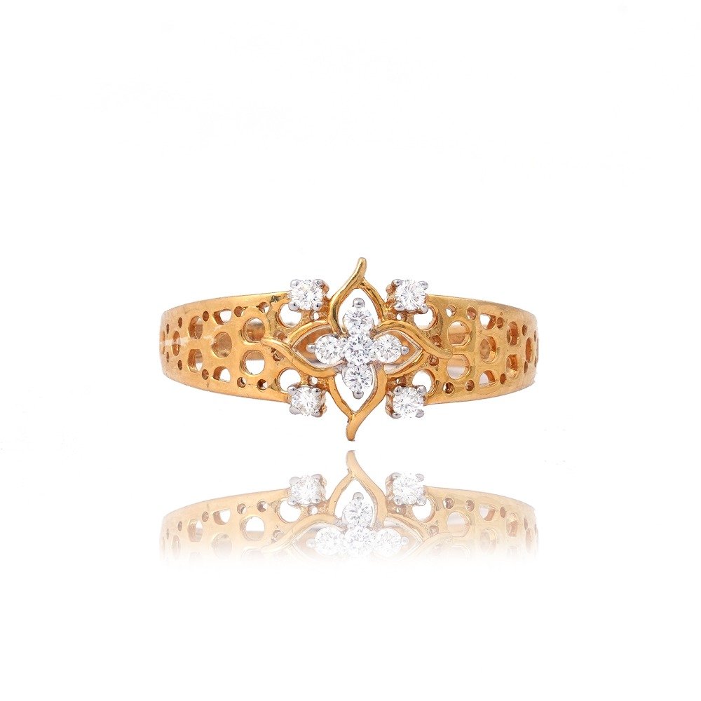 916 Gold Fancy Diamond Ring