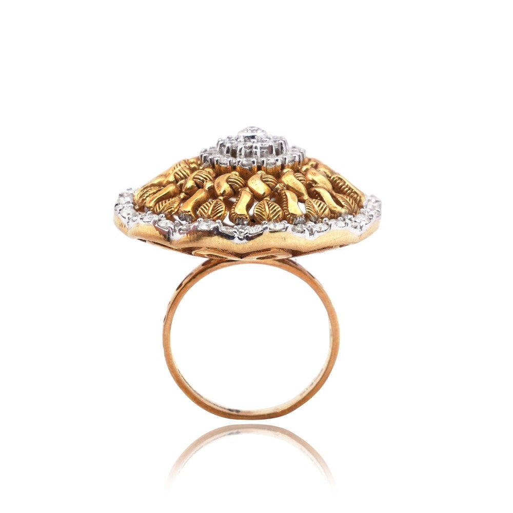 916 Gold Rajputani Hallmark Diamond Ring 