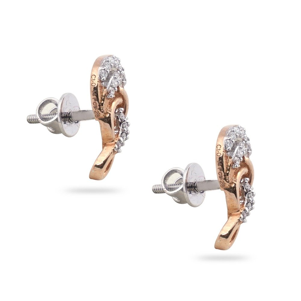 Rose Gold Unique Design Earring 