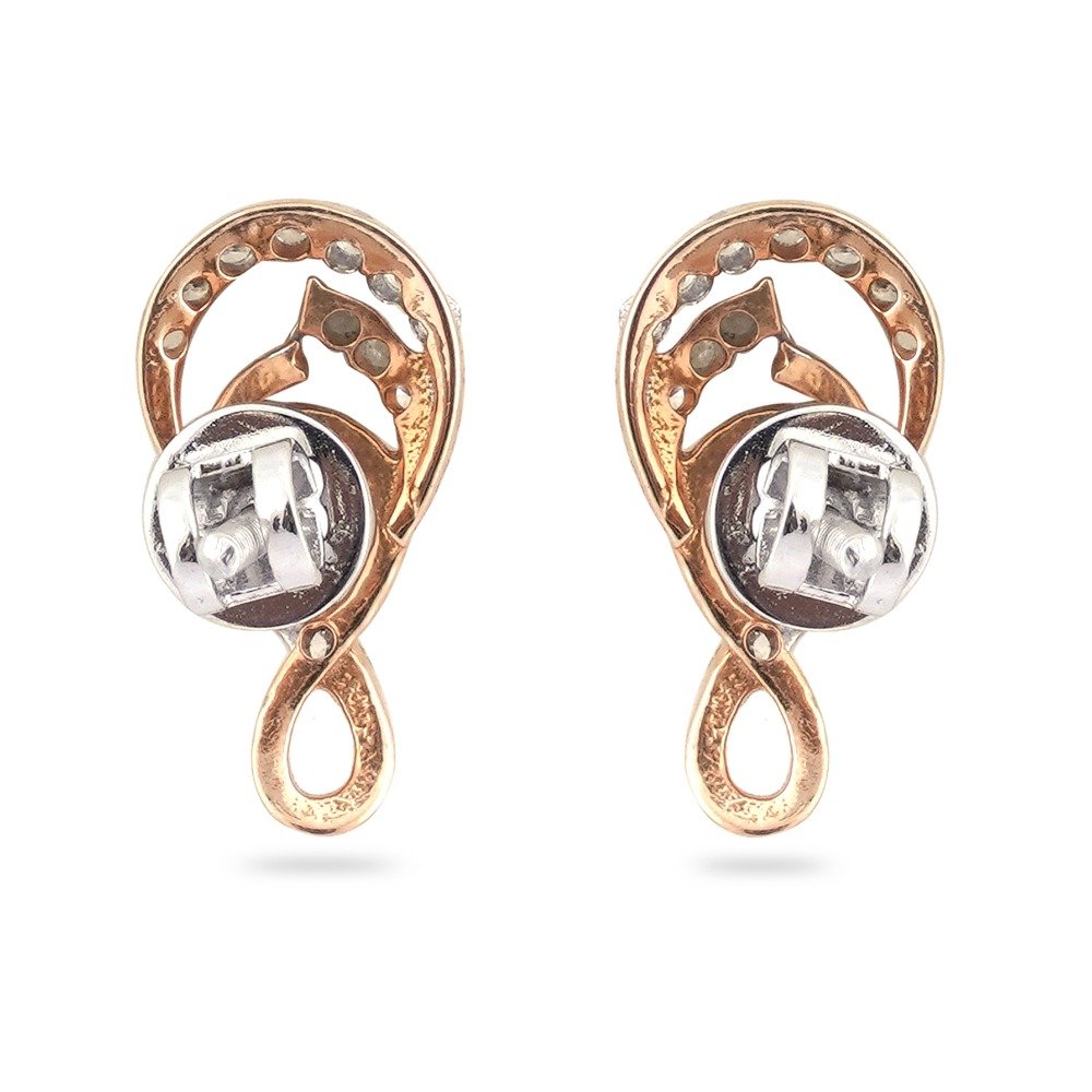 Rose Gold Unique Design Earring 