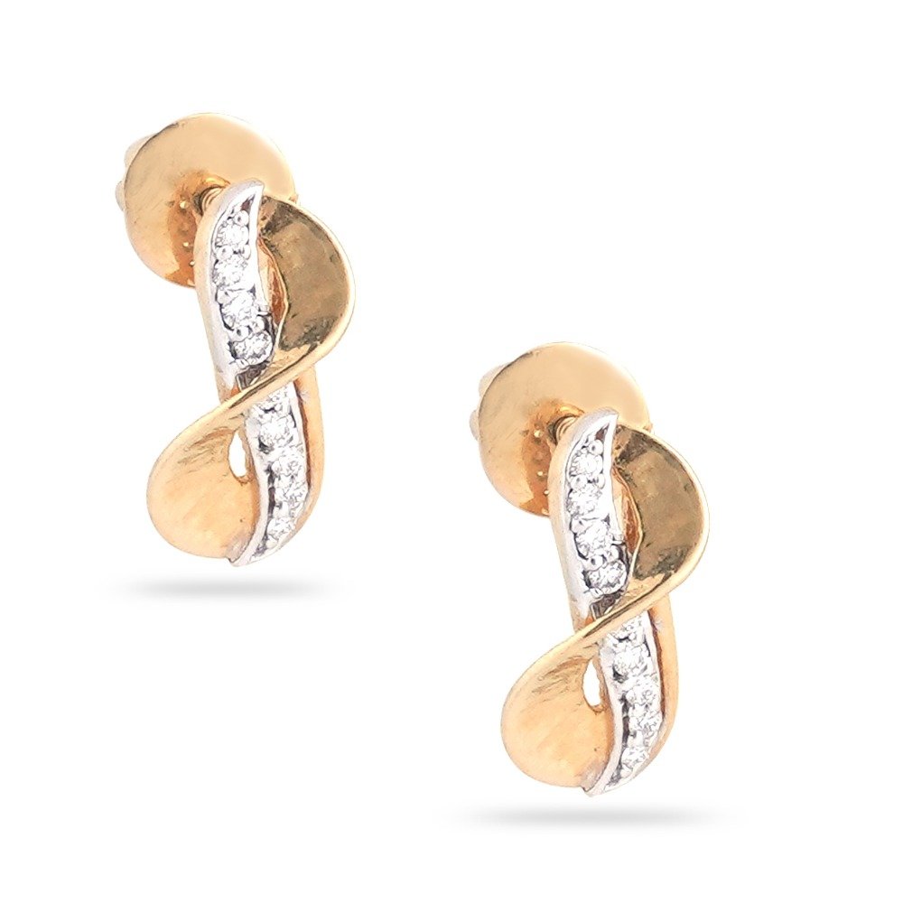 916 Gold Antique Diamond Design Earring 